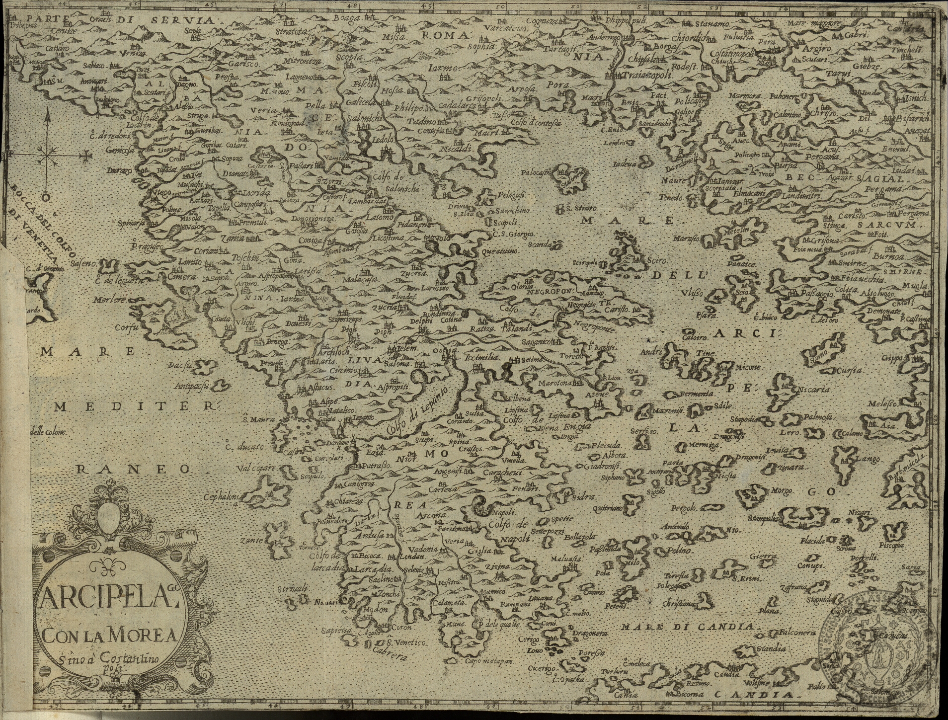 Arcipelago con la Morea sino a Costantinopoli